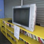 Fernseher und Bücherregal